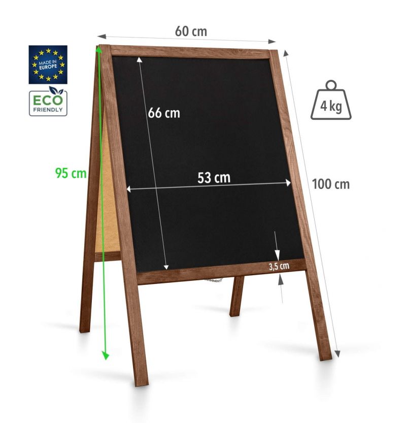 Kreidetafel/Holz Kundenstopper Classic M